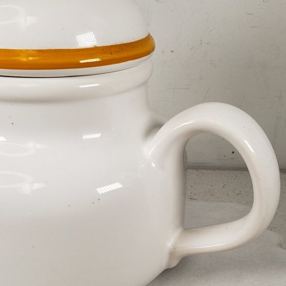 Vintage 1970’s Waechtersbach White/Yellow Coffee / Teapot Made In West Germany - Picture 6 of 12